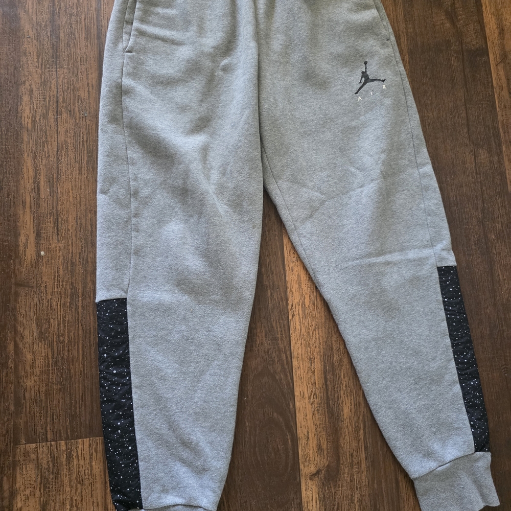Jordan Jumpman Gray Joggers with Black Accents Mens S